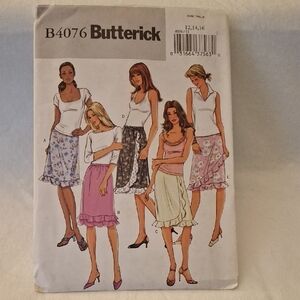 Black and White Asymmetrical Midi Wrap Skirt